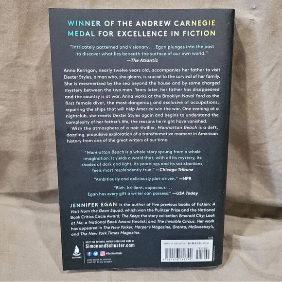 Manhattan Beach by Jennifer Egan hardcover novel - Picture 2 of 3